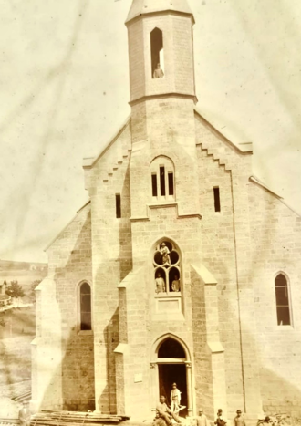 Bild vom Bau der Kirche "St. Josef"